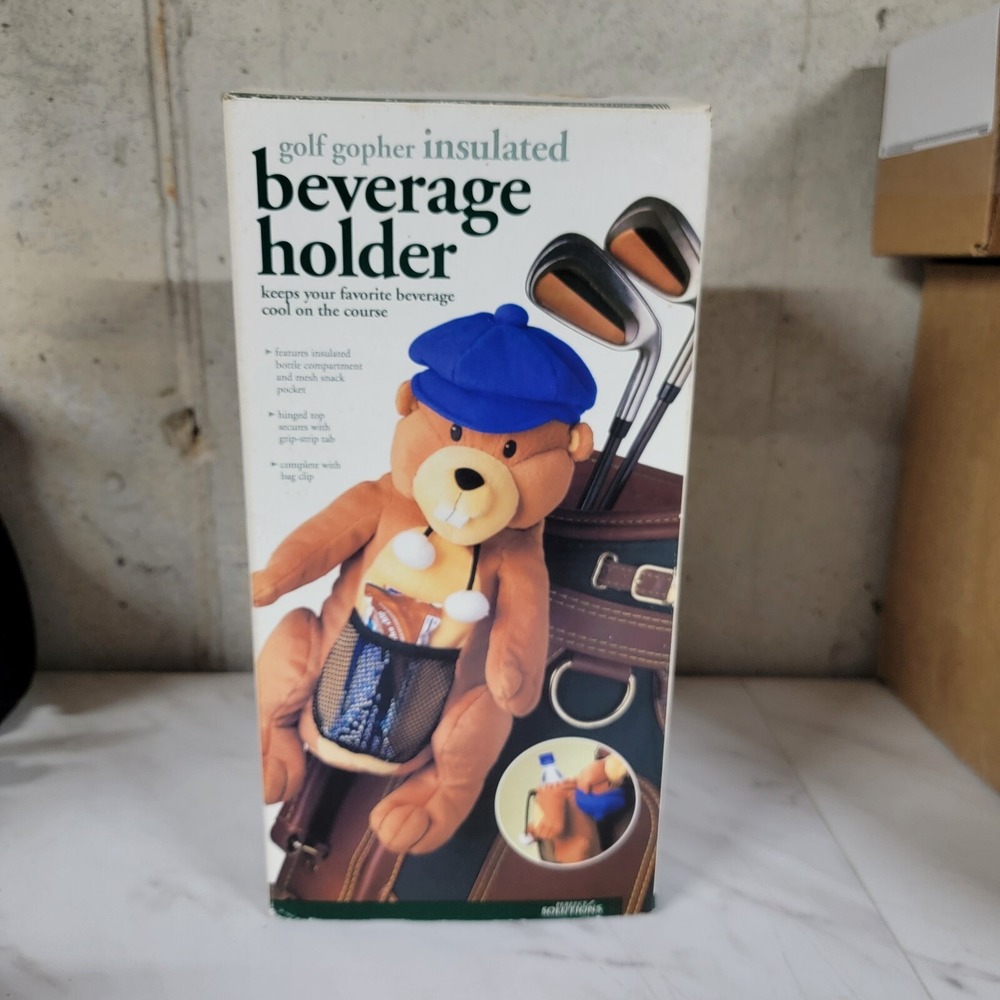 Perfect Solutions 2000s Plush Brown Gopher Golf Beverage Holder‎